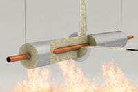 Fireinsulated pipe penetration